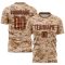 Custom Camo Texas Orange-Brown Sublimation Salute To Service Soccer Uniform Jersey